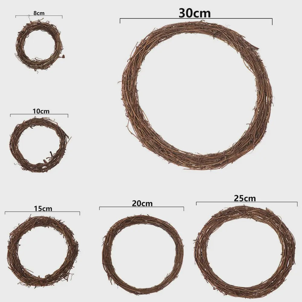 Natuurlijke Rotan Krans - 8-30cm - Kerst, Feest & Decoratie