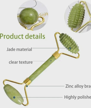 Natuurlijke Jade Roller & Gua Sha Set - Gezichtsmassage & Lichaam