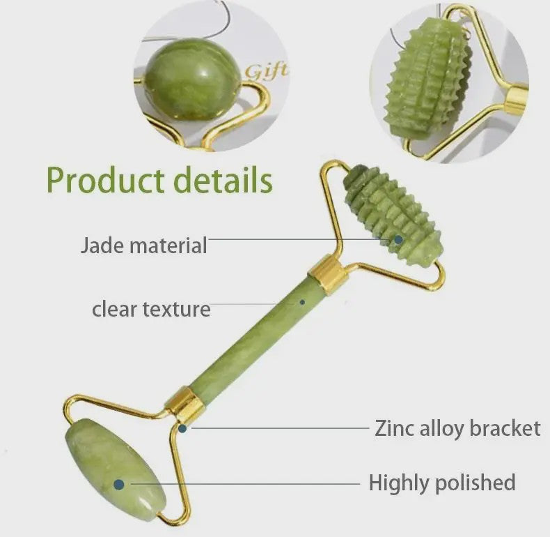 Natuurlijke Jade Roller & Gua Sha Set - Gezichtsmassage & Lichaam