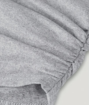 Casual Zomer Set voor Meisjes: T-shirt met Knopen & Wijde Broek - Grijs (5-13 jaar)