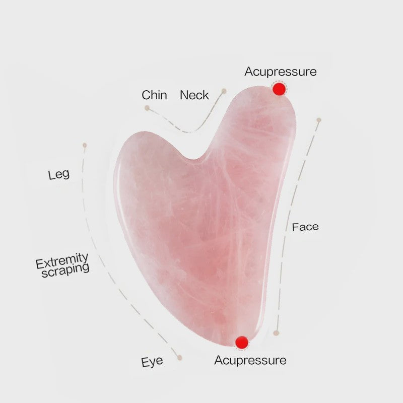 Gua Sha Schraper Gezichtsmassage Tool van Natuursteen voor Huidverzorging