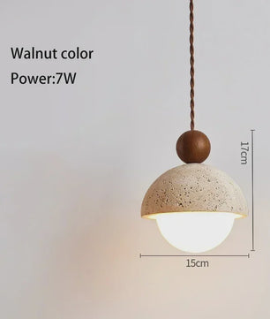 Natuurstenen Hanglamp Geel Travertin - Sfeervolle Verlichting voor Woonkamer, Slaapkamer & Restaurant