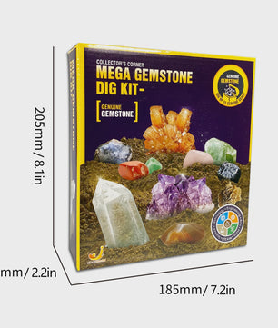 STEM Mega Edelsteen Uitgraaf Kit: Ontdek Echte Kristallen en Mineralen