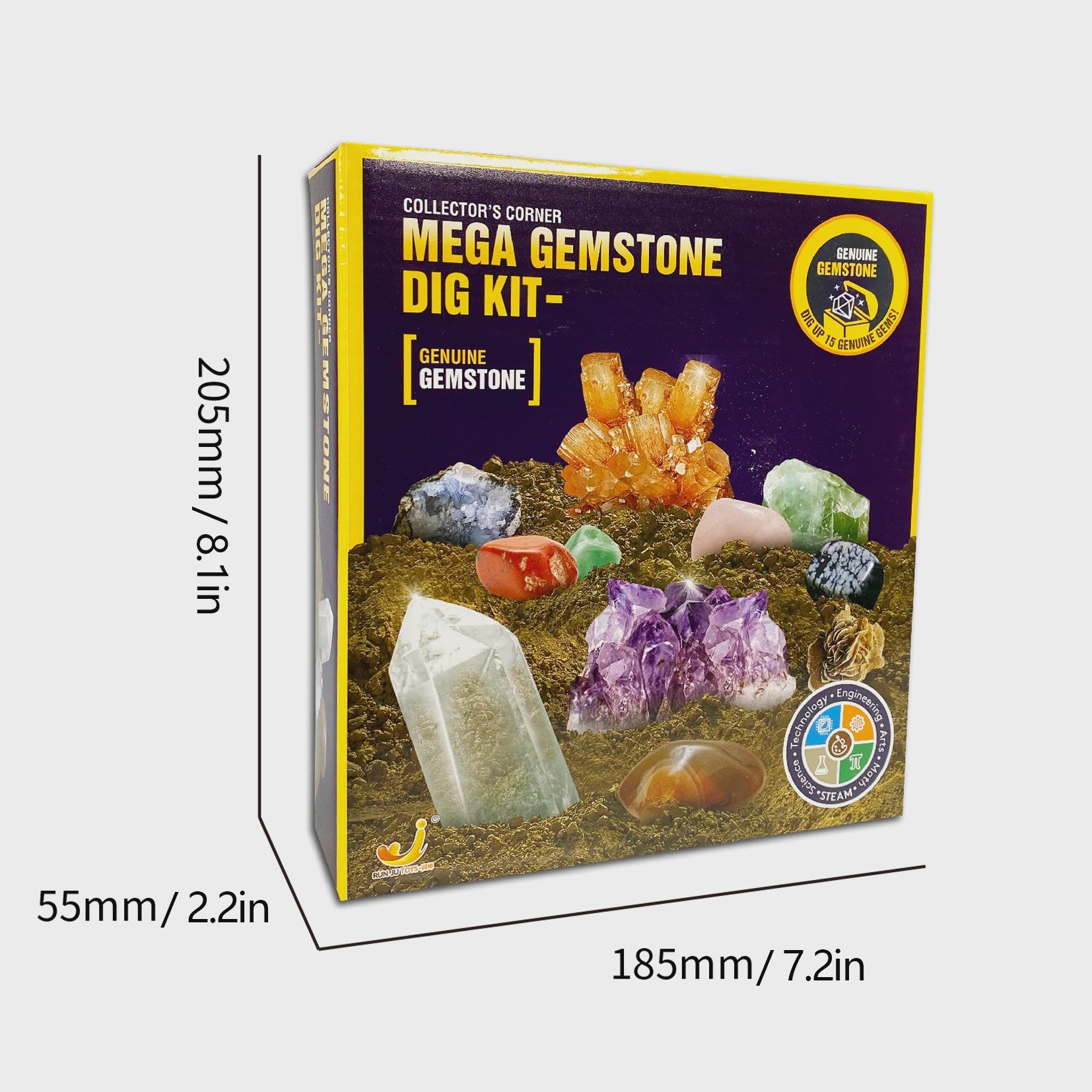 STEM Mega Edelsteen Uitgraaf Kit: Ontdek Echte Kristallen en Mineralen