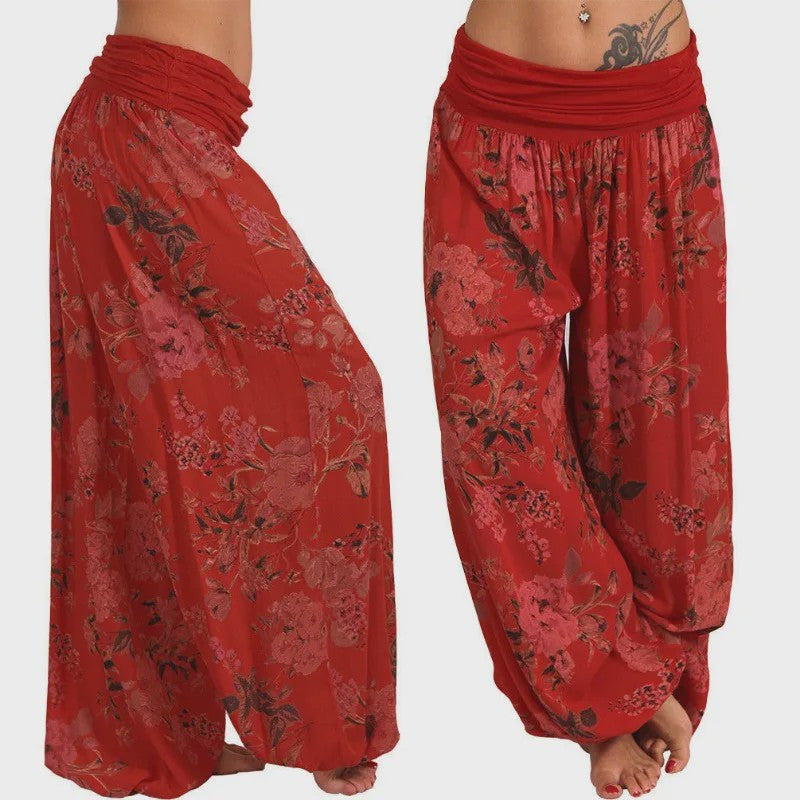 Dames Harembroek met Digitale Print - Wijdvallend & Comfortabel Plus Size Model