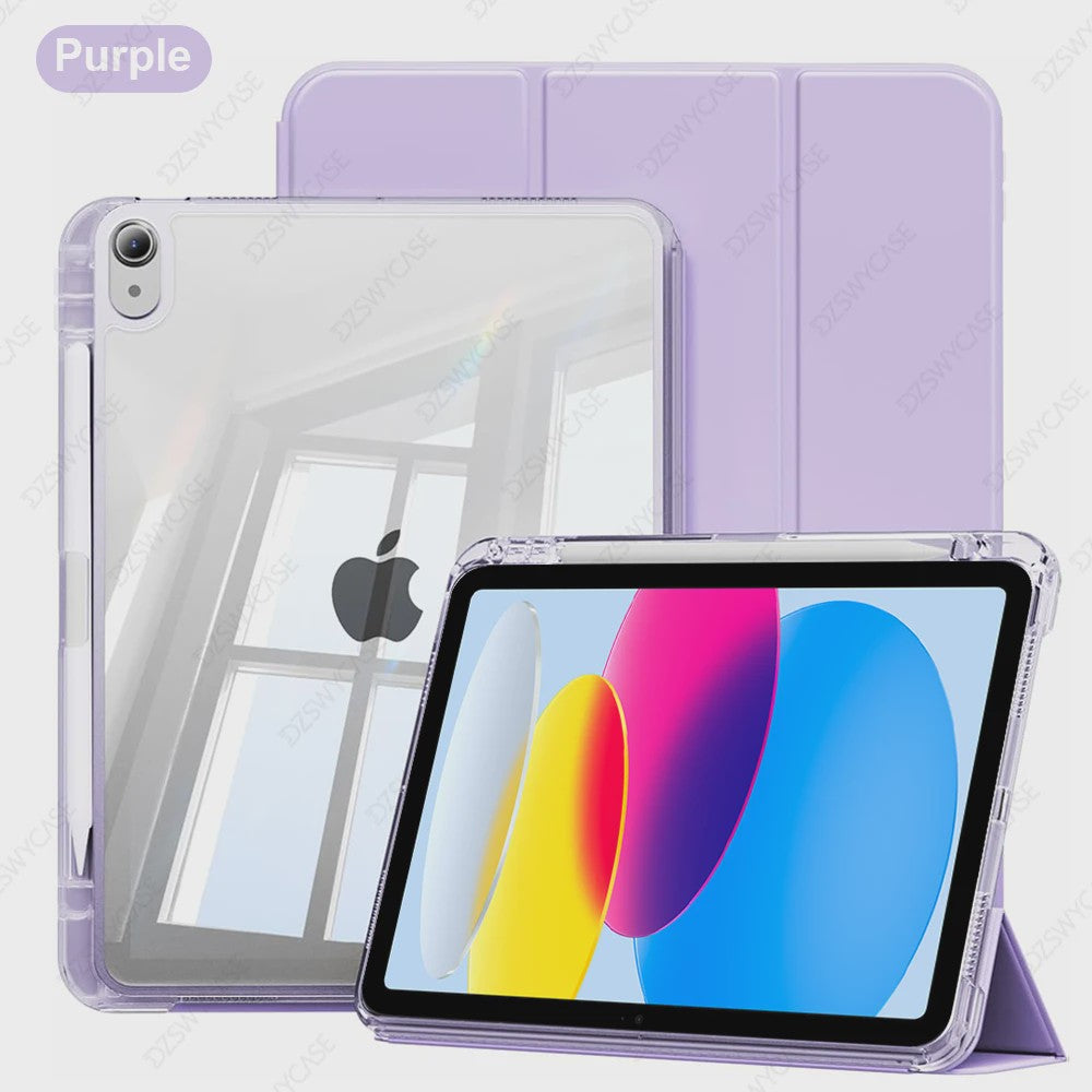 Transparante iPad Hoes met Potloodhouder & Stand - Geschikt voor iPad Air, Pro, Mini, 10.2, 9.7 inch