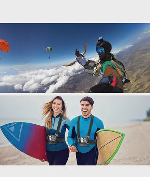 Action Camera Accessoires Kit: Hoofd- en Borstband Mount voor GoPro, Telefoon & meer