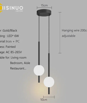 Moderne Minimalistische Hanglamp Zwart/Goud - Stijlvolle Verlichting voor Woonkamer & Slaapkamer