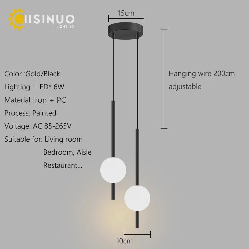 Moderne Minimalistische Hanglamp Zwart/Goud - Stijlvolle Verlichting voor Woonkamer & Slaapkamer