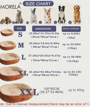 Pluche Ovaal Huisdierbed - Machinewasbaar & Comfortabel voor Hond & Kat