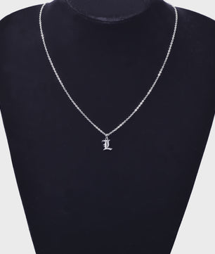 RVS Initiaal Ketting met Oude Engelse Letterhanger - 26 Letters, Perfect voor Hem, Haar of als Koppelkado