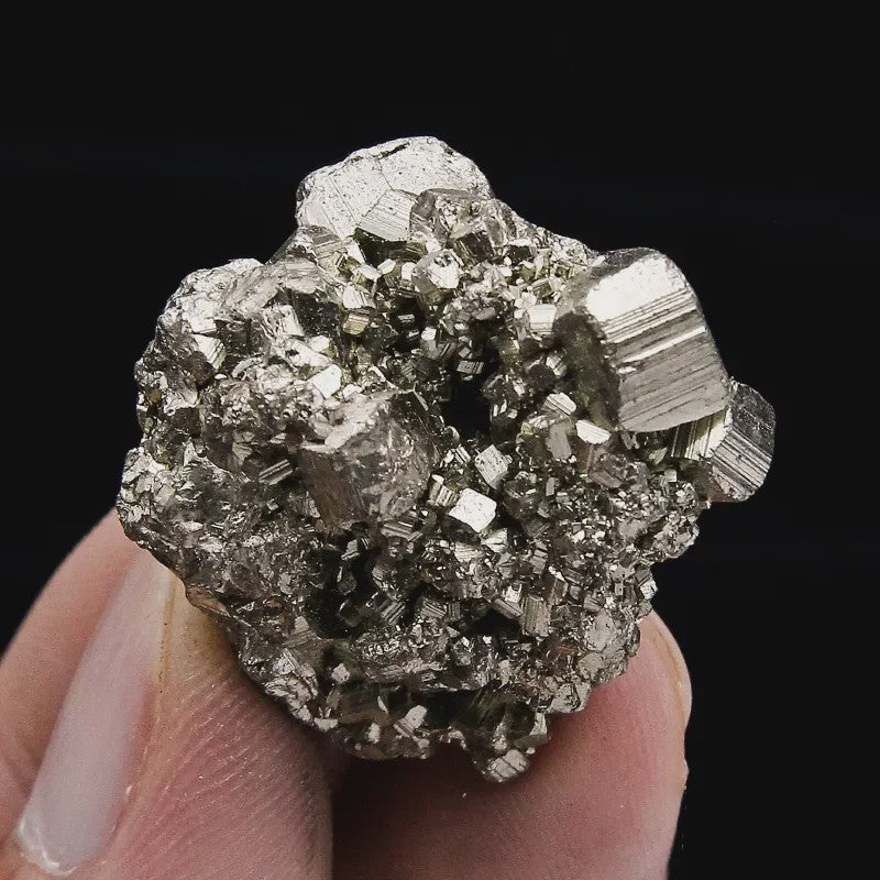 Natuurlijke Peru Pyriet Kristal Cluster - Uniek Mineraal voor Huisdecoratie & Energie