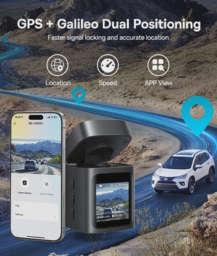 Baseus VD1 Dashcam: 3K Ultra HD, Dubbele Camera, GPS, Nachtzicht & App Bediening