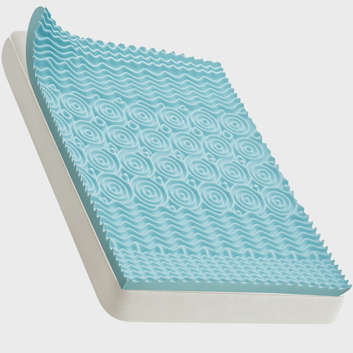 Luxe Traagschuim Matras Topper - 5-Zone Ergonomische Ondersteuning & Koel Comfort