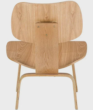 Molded Plywood Relaxfauteuil - Tijdloos Design met Houten Poten