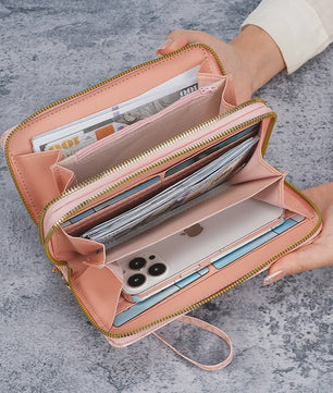 Multifunctionele Dames Portemonnee Clutch: Telefoon, Kaarten & Geld - Ritsluiting