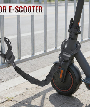 Verstelbaar Kettingslot met Stuurtas: Anti-diefstal Beveiliging voor Scooter, Fiets & Motor