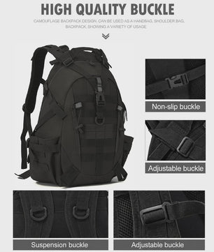 Tactische Rugzak 35L - Molle Systeem, Reflecterende Strips, Outdoor & Hiking