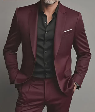 Elegante Heren Kostuum Set - Slim Fit Smoking voor Bruiloften & Formele Gelegenheden