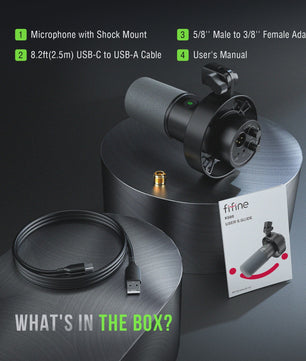 FIFINE K688 Dynamische Microfoon: USB/XLR, Touch-Mute, Volumeregeling & Koptelefoonaansluiting
