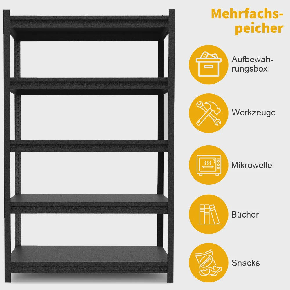 Verstelbare Metalen Opslagstelling - 3, 4 of 5 Laags - Zwaar Belastbaar