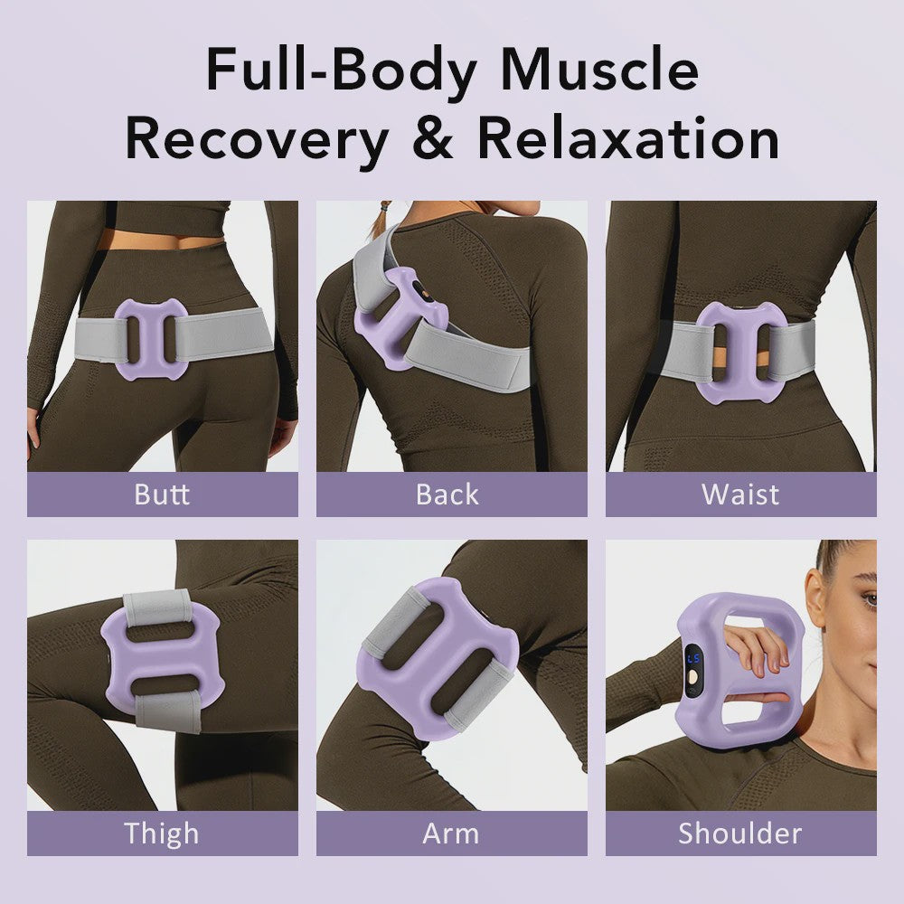 Elektrische Fascia Ring Massager met Band - 3 Modi, 5 Snelheden voor Spierontspanning & Lichaamsvorming