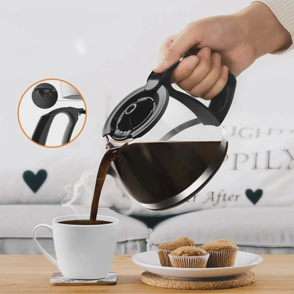 Compacte Koffiezetter 750ml (4-6 kopjes) met Uitneembare Trechter & Papierloos Filter - Ideaal voor Thuis, Kantoor & Reis