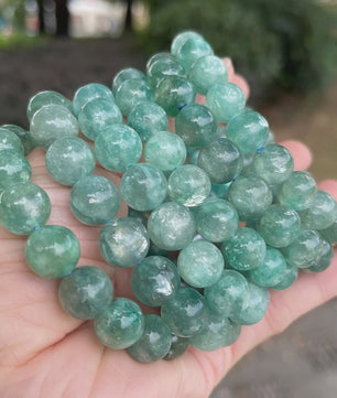 Natuurlijke Blauwe Chloriet Kralen Armband - Handgemaakt & Elastisch voor Dames