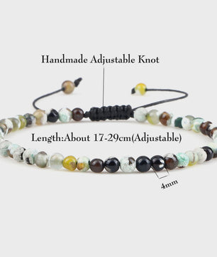 Natuurlijke 4mm Kralen Armbanden - Agate & Onyx - Yoga, Gebed & Stijlvol
