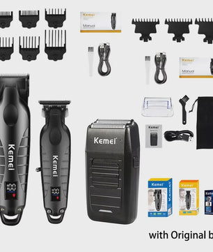 Kemei Professionele Heren Trimmer Kit - Elektrische Baard- en Haarklipper KM-2290/KM-2293/KM-1102