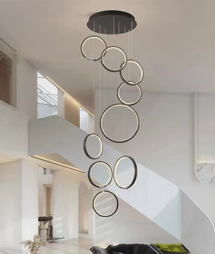 Moderne LED Plafondlamp Ring Chandelier - Hanglamp voor Woonkamer & Eetkamer
