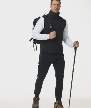 Heren Winddicht Softshell Vest - Comfortabele Mouwloze Sportjas voor Outdoor & Fietsen