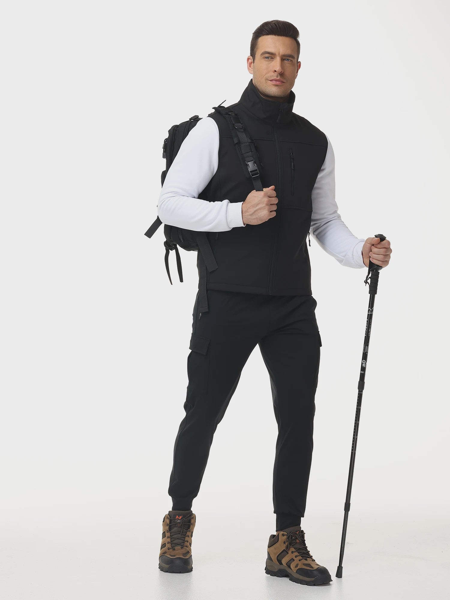 Heren Winddicht Softshell Vest - Comfortabele Mouwloze Sportjas voor Outdoor & Fietsen