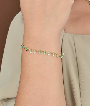Bohemian Kralen Armband met Sterren & Tassel - Goudkleurig