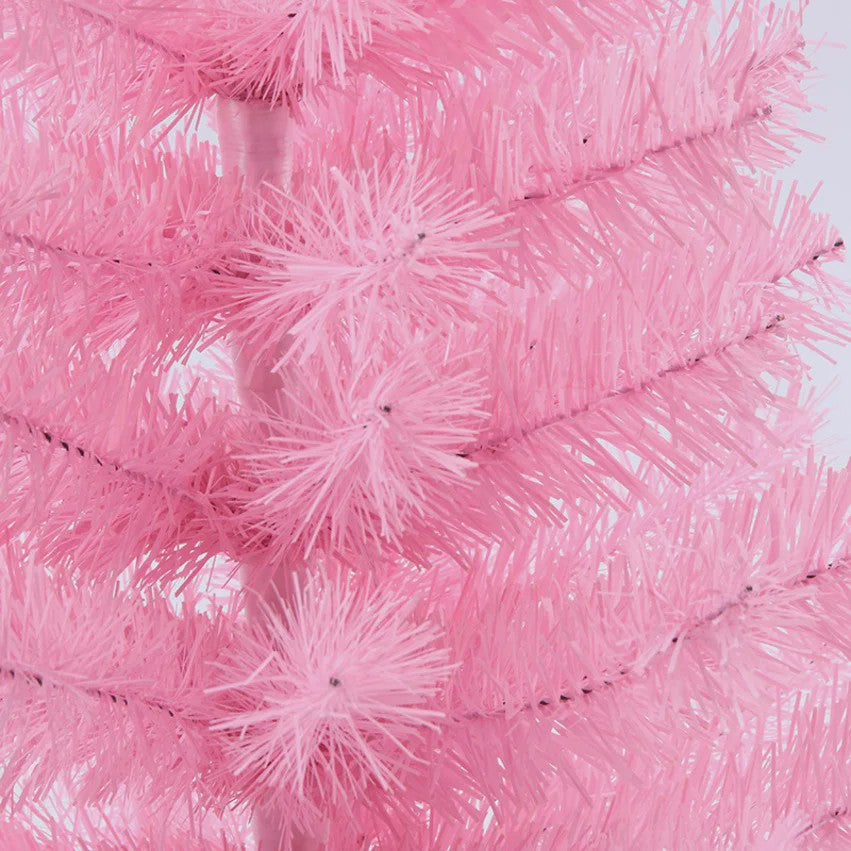 Kerstboom 60cm PVC - Decoratieve Mini Kerstboom voor Bureau of Tafel (Groen, Roze, Wit Sneeuw)