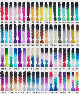 24 Inch Jumbo Braids Haarverlenging - Synthetisch Vlechtkapsel met Ombre Kleuren