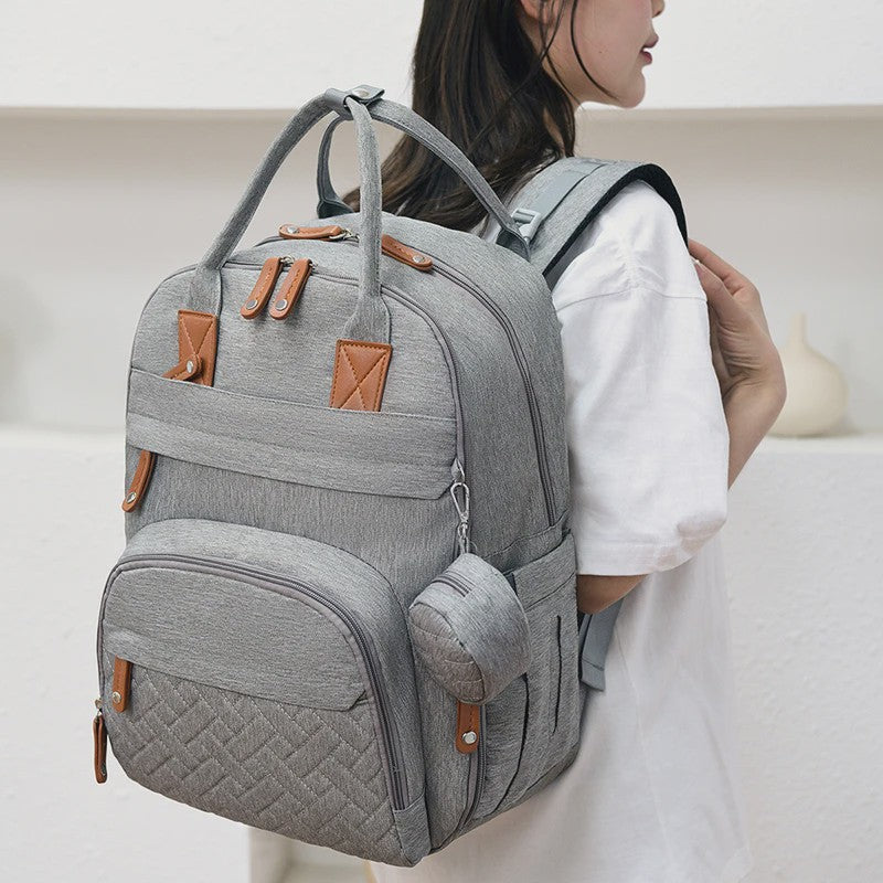 Multifunctionele Luiertas Rugzak Baby Essentials Waterdicht met Verschoonstation & Kinderwagenhaken