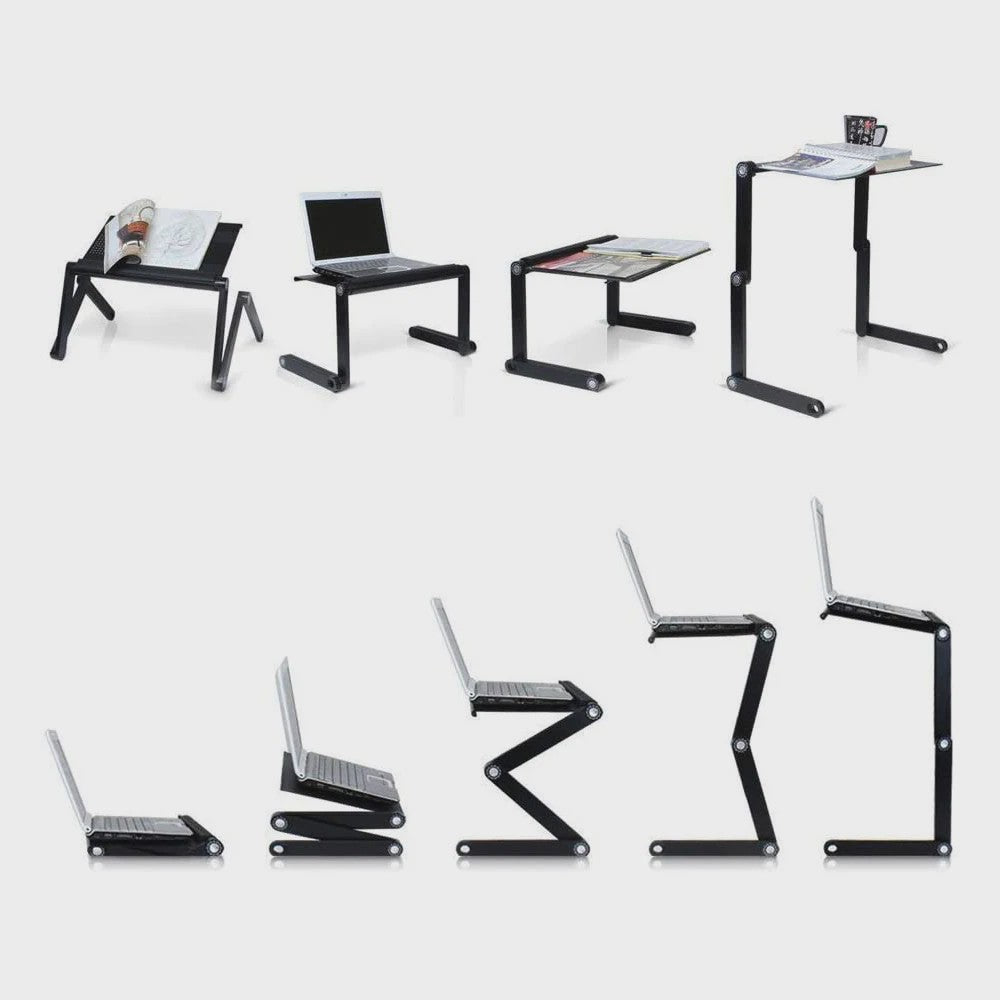 Verstelbare Laptoptafel 360° Draaibaar - Ideaal voor Bed, Bank & Bureau