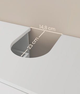 Witte Onderbouw Wastafelkast met 2 Lades - 60x30x63.8 cm
