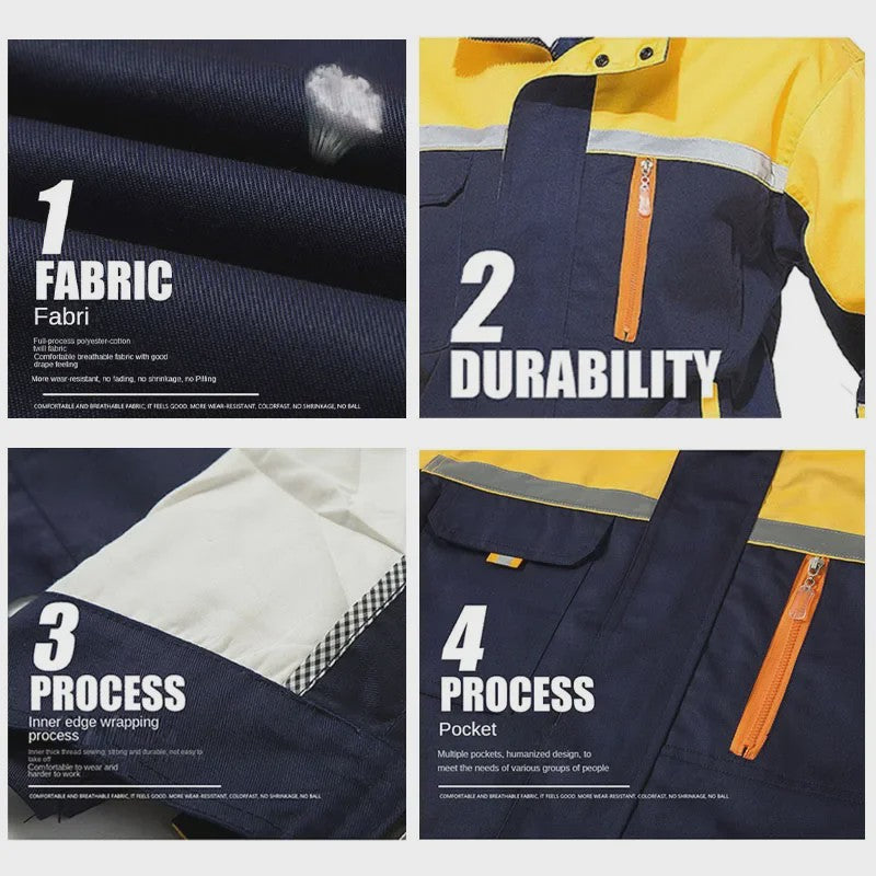 Professioneel Werkshirt Lange Mouw - Duurzaam Uniform voor Werkplaats & Monteurs