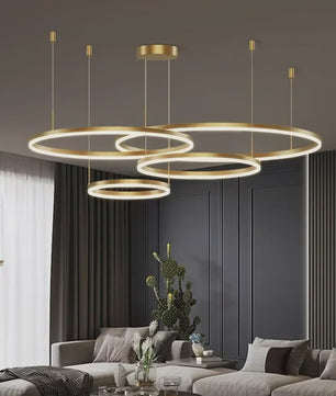 Moderne LED Plafondlamp Ring - Goud & Zwart - Minimalistisch Design