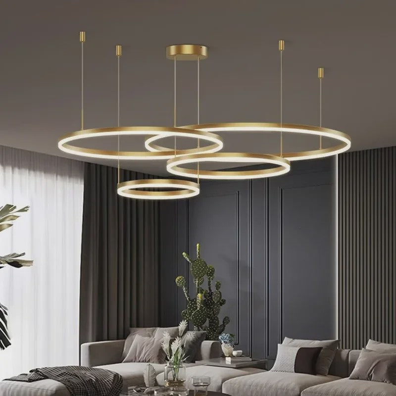 Moderne LED Plafondlamp Ring - Goud & Zwart - Minimalistisch Design