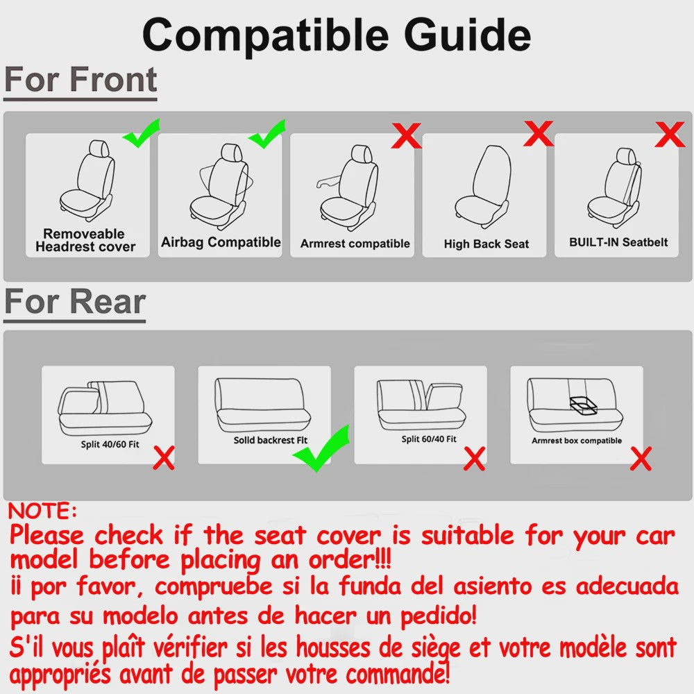 Universele Autostoelhoezen Set - Complete Bescherming voor Auto, SUV, Truck & Bestelwagen