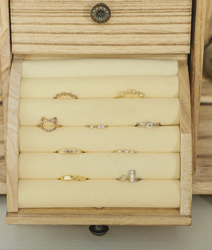 Houten Sieradenkast met Spiegel, Lades en Armbandrol - Organiseer je Accessoires