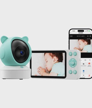 Smart WiFi Babyfoon met 5" HD Scherm, Tuya App, Intercom & Geluidsdetectie