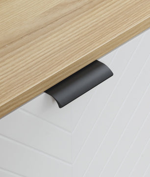 Modern Wit Dressoir met Natuurlijk Houtdetail - 120 cm Breed - Anti-Tip Functie