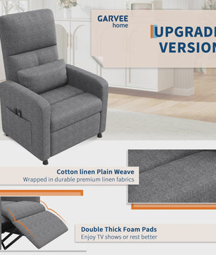 Elektrische Relaxfauteuil met Verwarmings- en Massagefunctie, USB-poort en Zijvakken