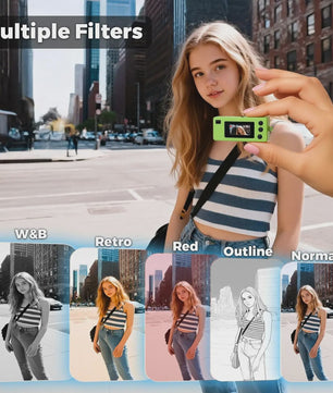 Mini Retro Digitale Camera - 1080P HD, Sleutelhanger Stijl, Met Flits