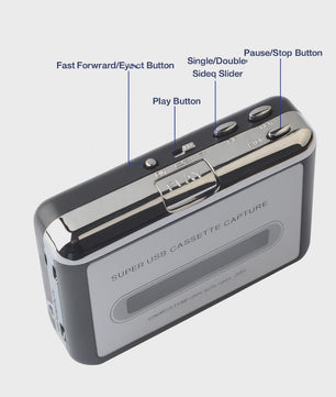 Draagbare Cassette Speler & MP3 Converter - Zet tapes om naar digitaal via USB