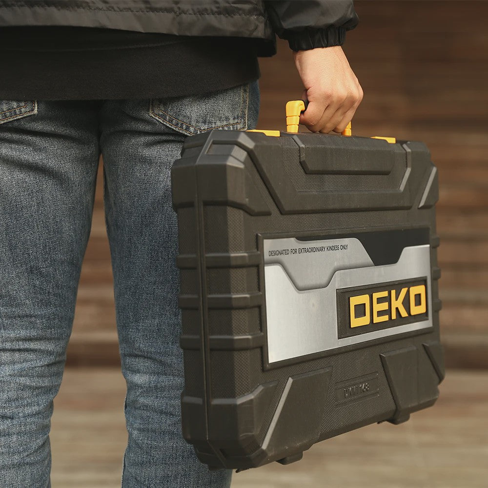 DEKO 22-delige Professionele Auto Gereedschapset met Ratelsleutel en Doppen
